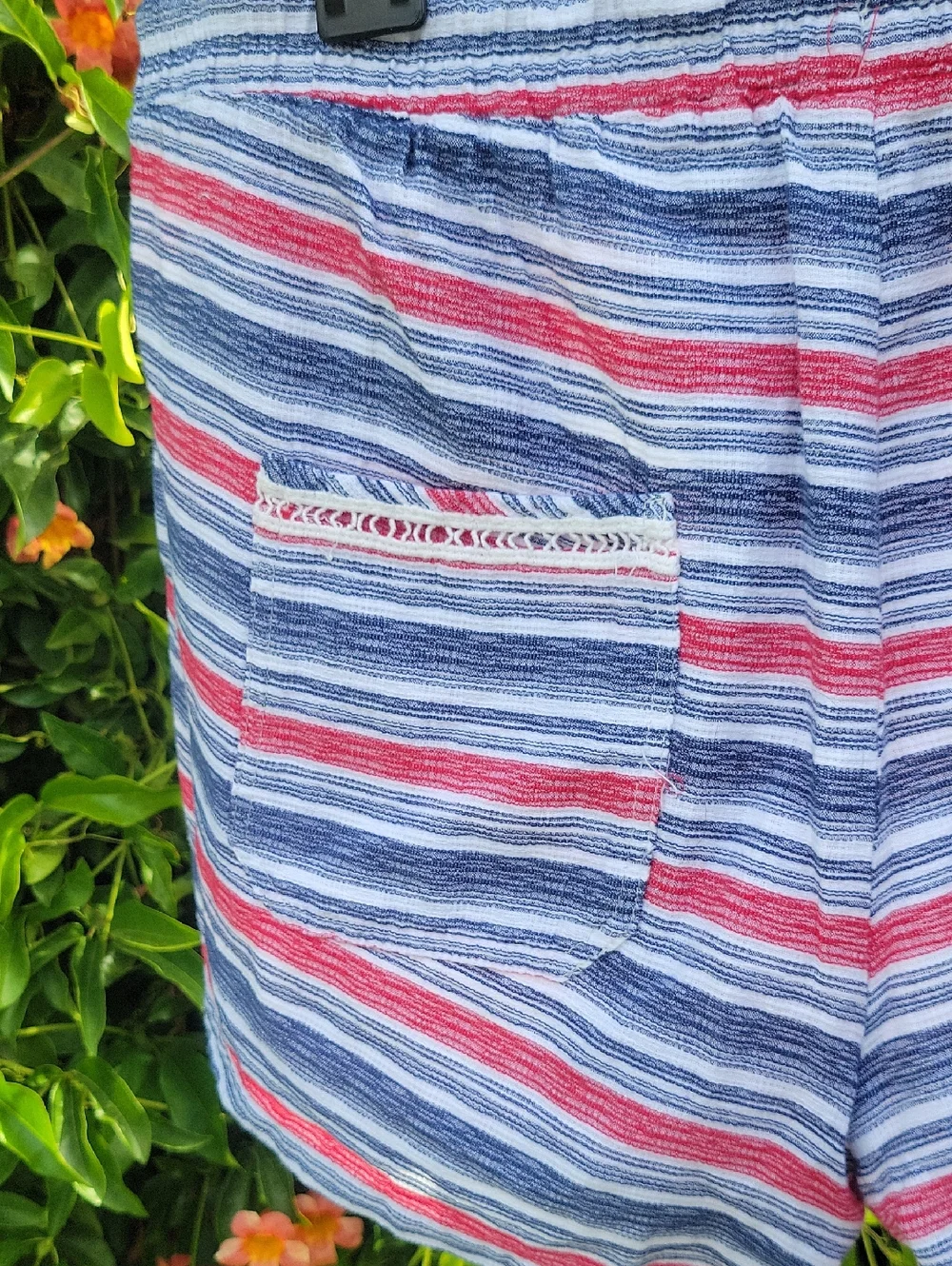 Maurices Striped Shorts - Red, Blue, White With Pockets L